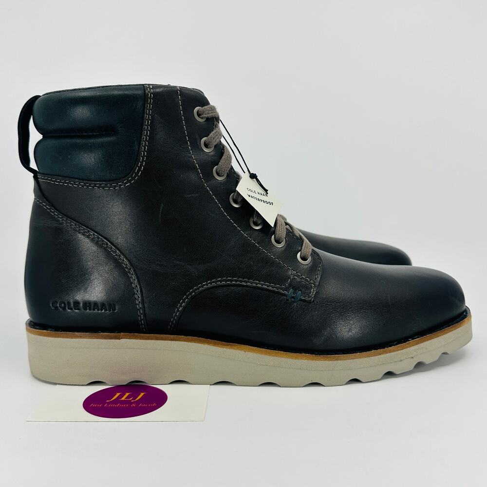 Cole Haan Men's Grand Woodbury Hiker Waterproof Leather Boots C39294 Size 8.5
